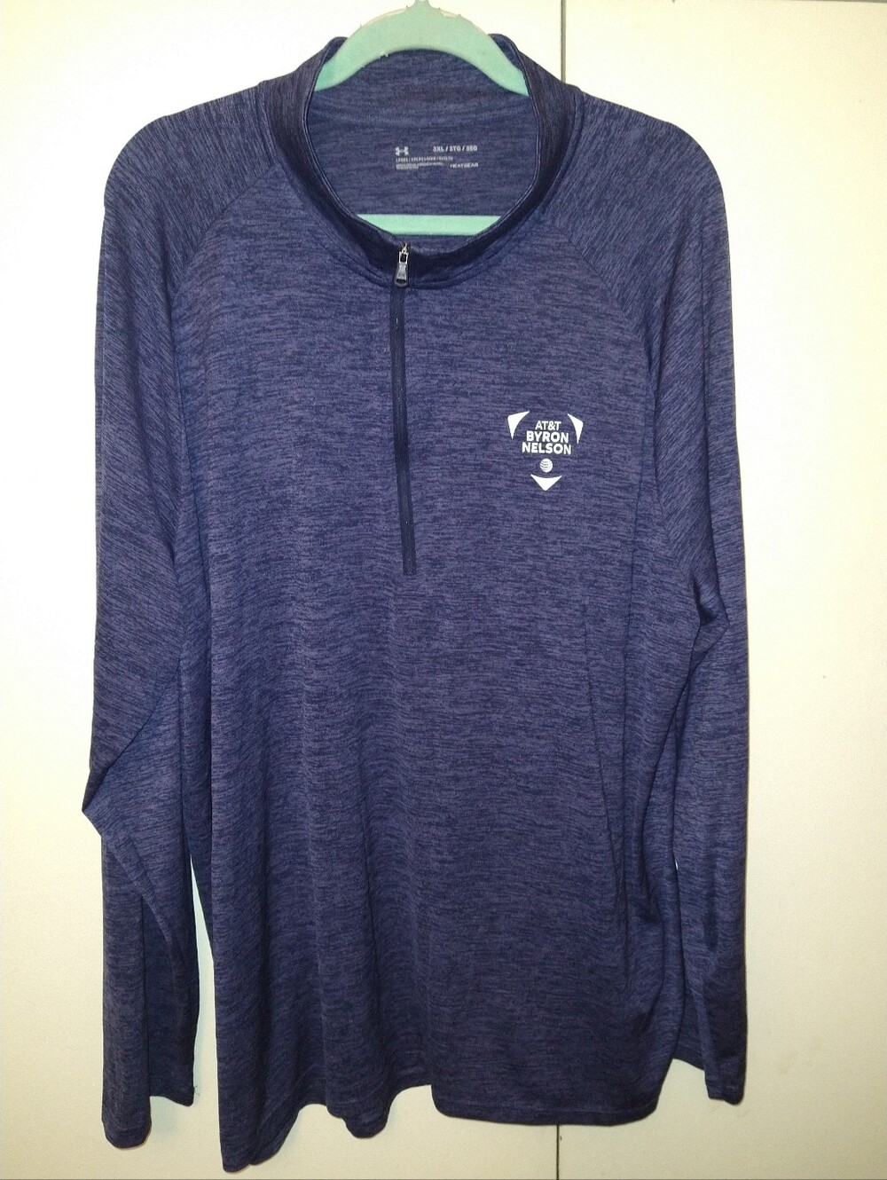 Under Armour Loose Heatgear Quarter Zip Pullover Men's sz 3XL AT&T Byron Nelson.